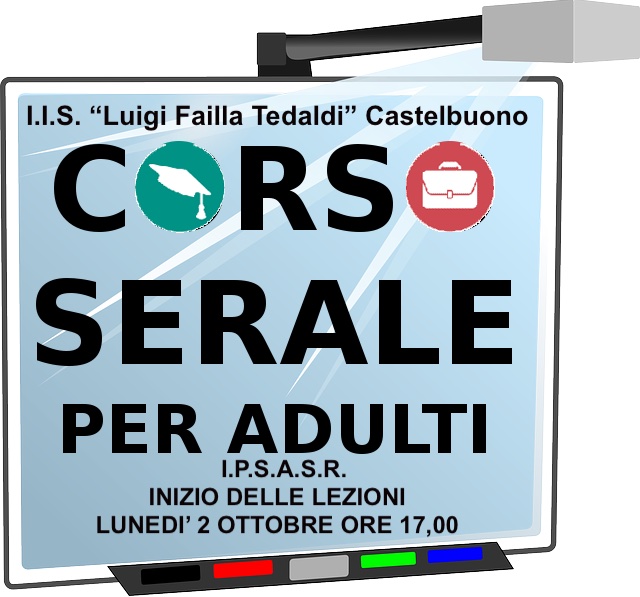 INIZIO DELLE LEZIONI AL CORSO SERALE  LUNEDI' 2 OTTOBRE 2023 0RE 17.00