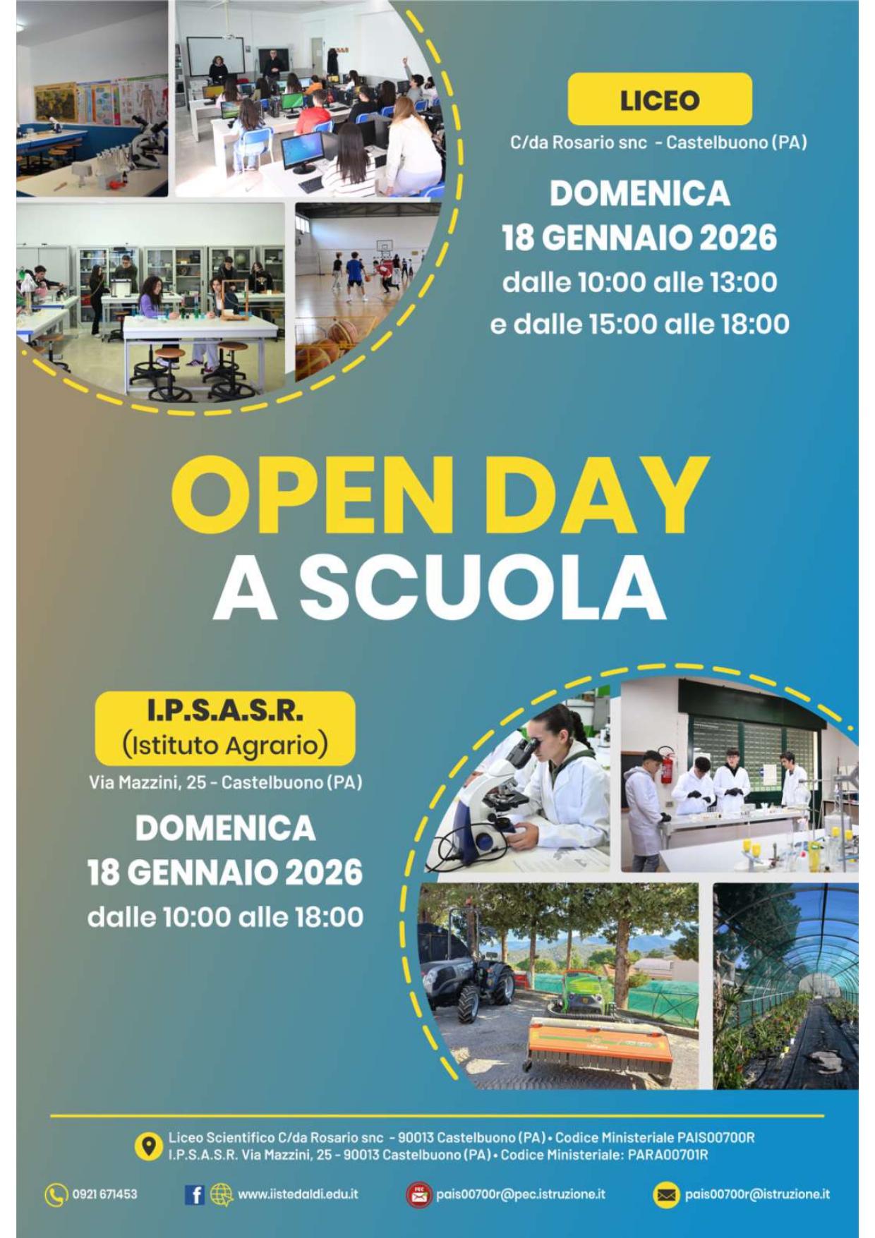 OPEN DAY Istituto TEDALDI - 18 GENNAIO 2026